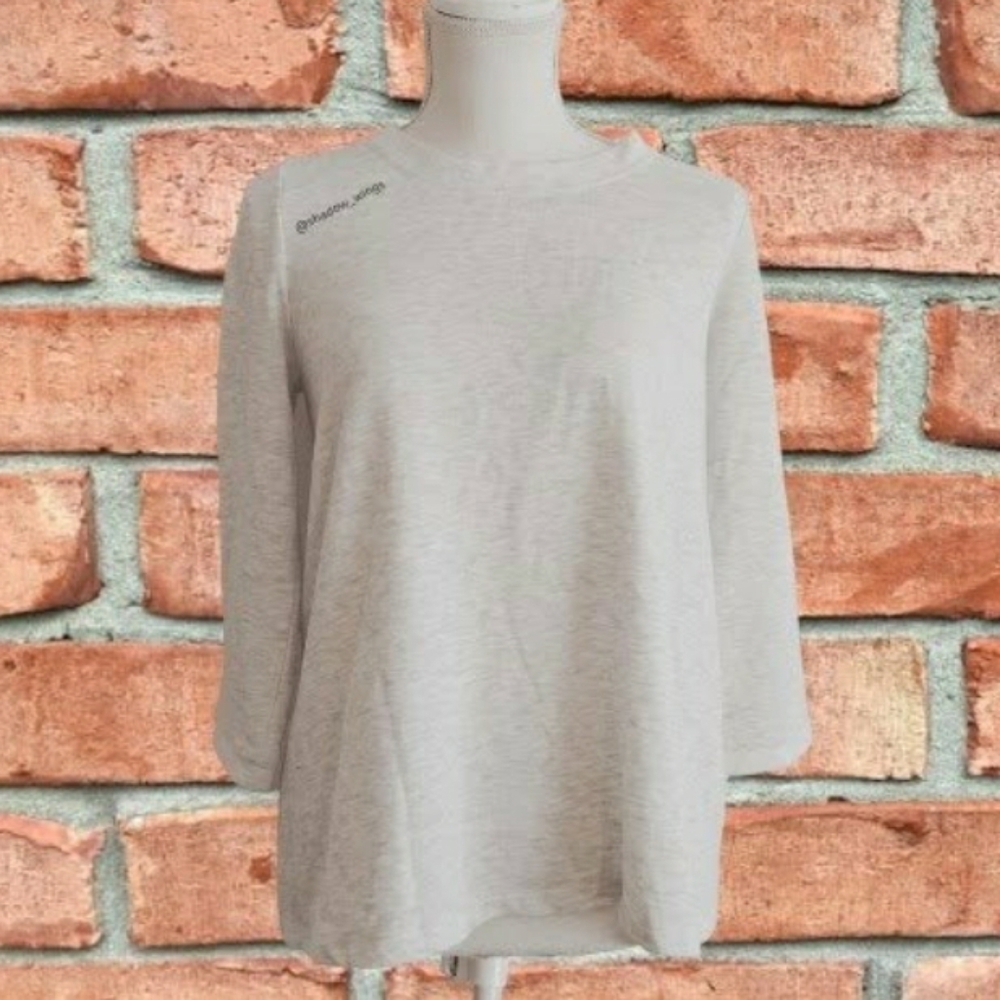 Hem & Thread Lace Up Back Sweatshirt - Size Medium Heather Gray Sweatshirt - Picture 10 of 10